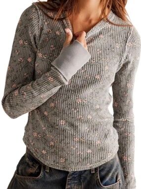 Free People We The Free Pretty Little Thermal Top Sz S